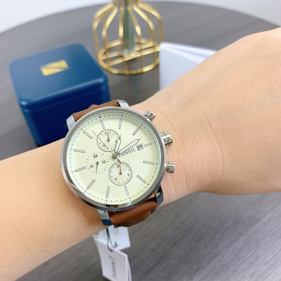 Fossil BQ2850 Rhett Multifunction Brown LiteHide Leather Watch - Picture 4 of 6